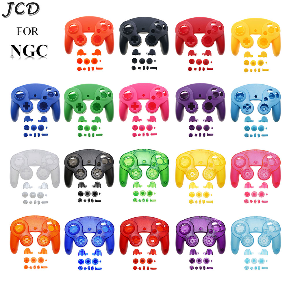 JCD For NGC Gamecube Controller Housing Shell Handle Case With Buttons Kit Game Protective Cover Accessories