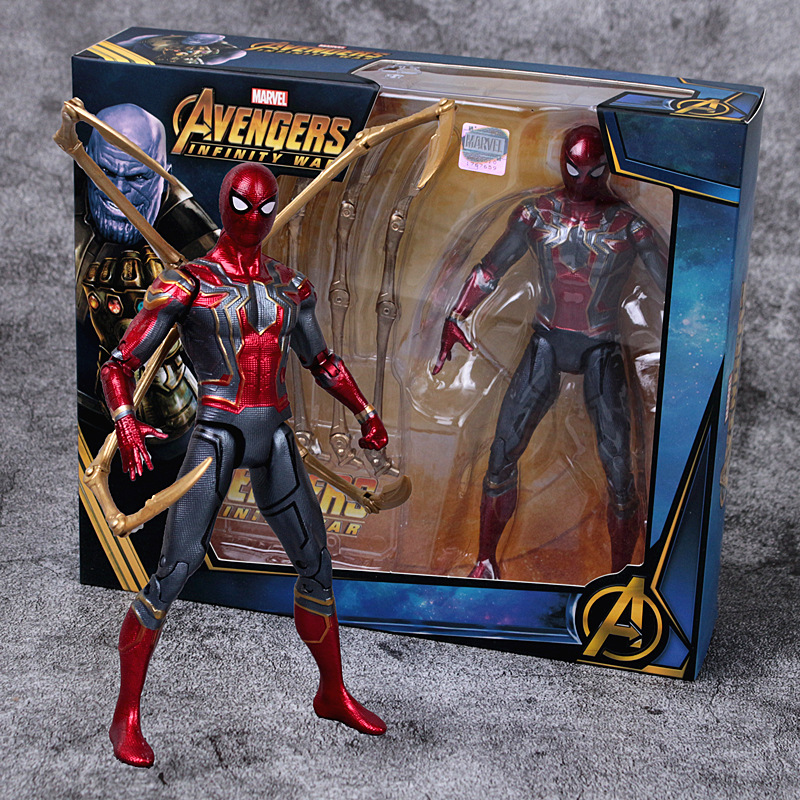 Marvel Anime Figur Spider Man Iron Man War Machine Action-figuren Avengers 4 Modell Puppe Kapitän Amerika Ornamente Kinder Spielzeug
