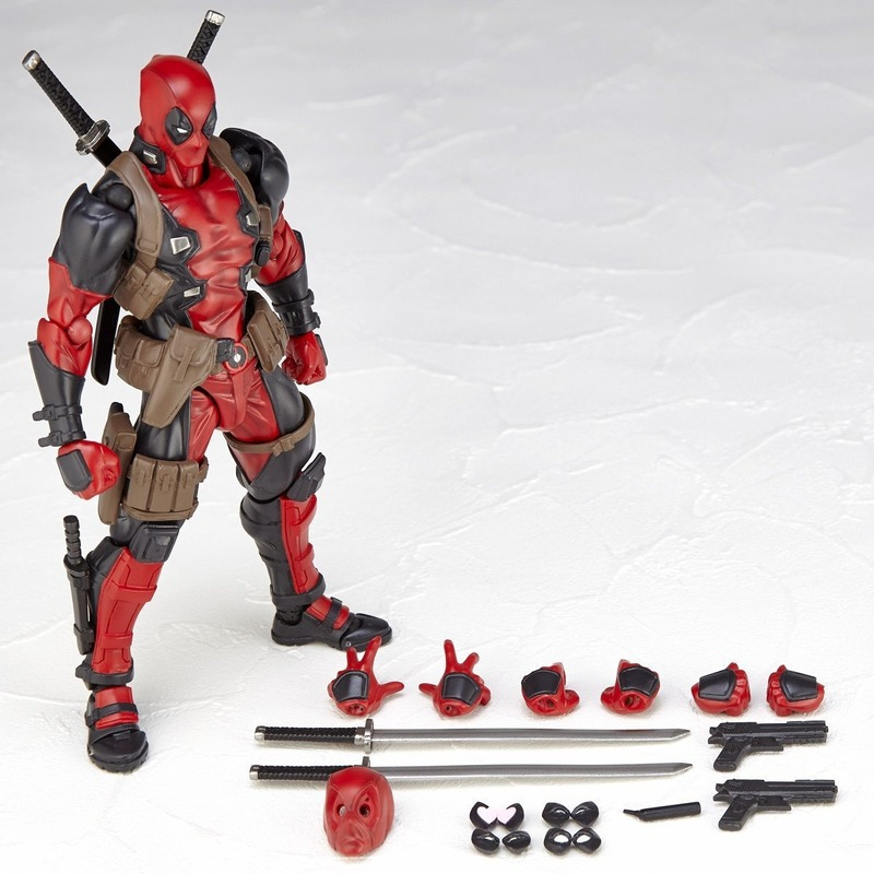 Marvel Anime Figur Yamaguchi-stil Serie No.001 Deadpool Beweglichen Gesicht Swap Action-figuren Modell Puppe Ornament Kinder Spielzeug – Bild 2
