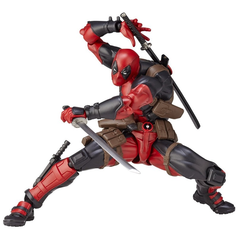 Marvel Anime Figur Yamaguchi-stil Serie No.001 Deadpool Beweglichen Gesicht Swap Action-figuren Modell Puppe Ornament Kinder Spielzeug – Bild 5