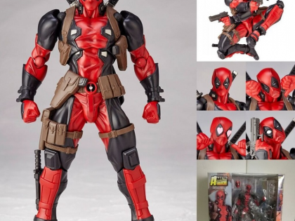 Marvel Anime Figur Yamaguchi-stil Serie No.001 Deadpool Beweglichen Gesicht Swap Action-figuren Modell Puppe Ornament Kinder Spielzeug