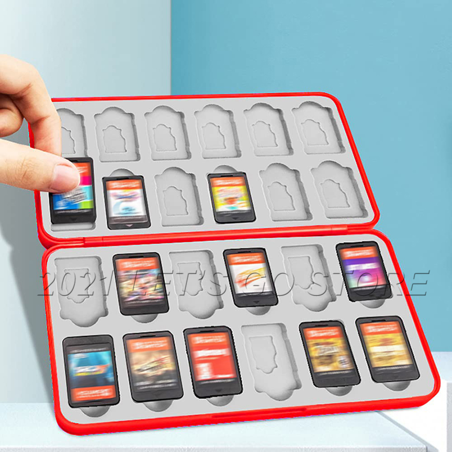 Neue 24 in 1 Nintend Schalter Spiel Karte Lagerung Fall Magnetische 3D Silikon Abdeckung Box für Nintendo Schalter NintendoSwitch Zubehör – Bild 3