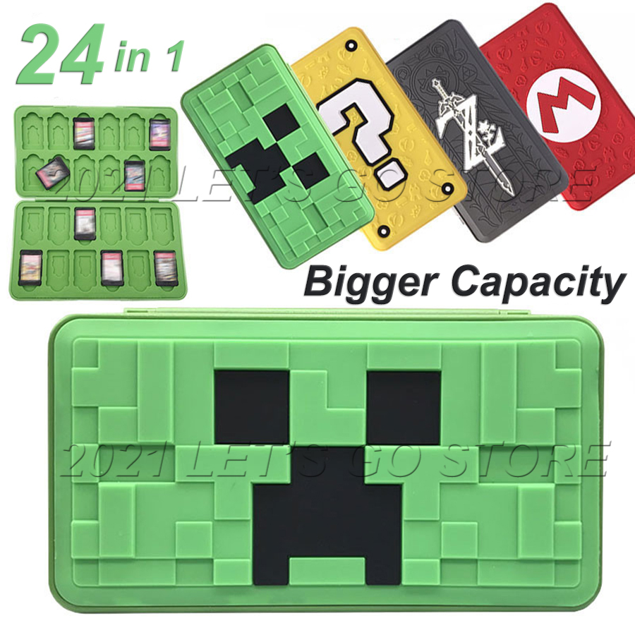 Neue 24 in 1 Nintend Schalter Spiel Karte Lagerung Fall Magnetische 3D Silikon Abdeckung Box für Nintendo Schalter NintendoSwitch Zubehör