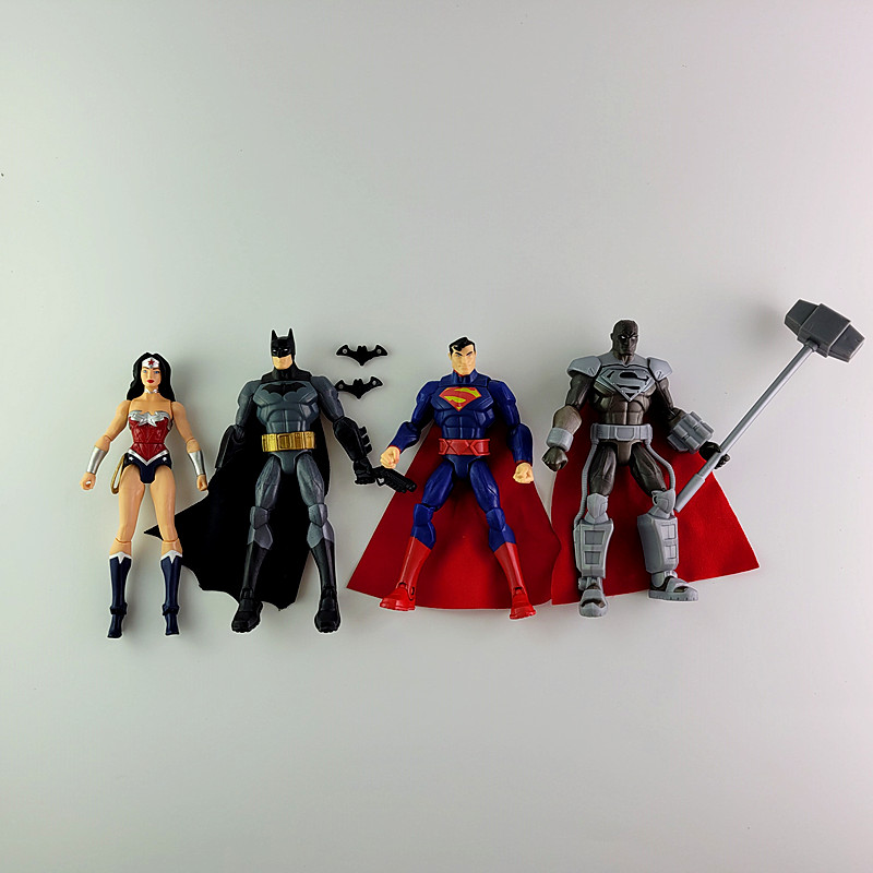 Original Anime Figur Batman Wonder Frau Die Flash Action-figuren 6-zoll Modell Jungen Spielzeug kinder Geschenke – Bild 2
