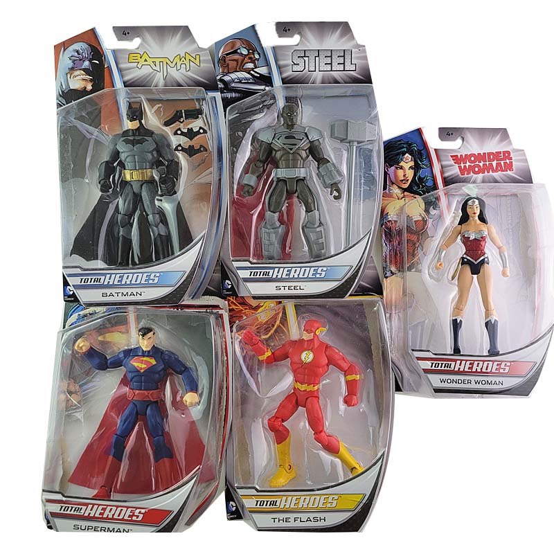 Original Anime Figur Batman Wonder Frau Die Flash Action-figuren 6-zoll Modell Jungen Spielzeug kinder Geschenke