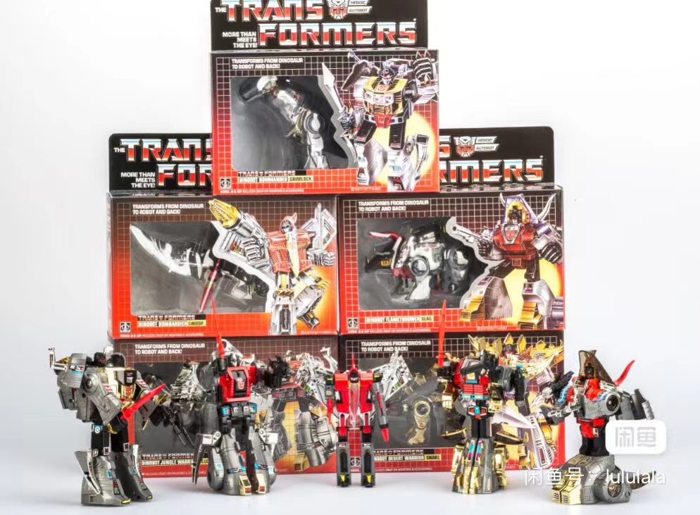 G1 Grimlock Schlacke Schlamm Snarl Swoop 5 In 1 Transformatoren Action Figure Montiert Modell Transformatoren Krieg für Cybertron Retro Spielzeug