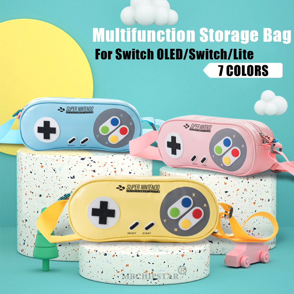 Neue Für Nintendo Schalter OLED Lagerung Tasche Tragbare Retro SNES Schutz Zipper Fall Für NS Schalter & Lite Konsole Zubehör – Bild 2