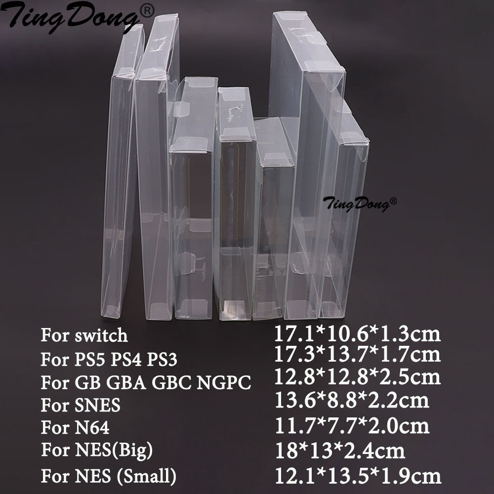 Transparent Klar Cartridge Schutzhülle Abdeckung Für GB GBA GBC SNES N64 NES NGPC Schalter Protector Box Für PS5 Für PS4 /PS3